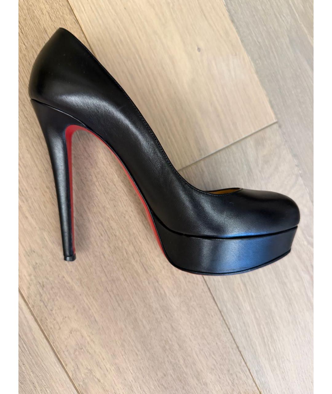 CHRISTIAN LOUBOUTIN Черные кожаные туфли, фото 5