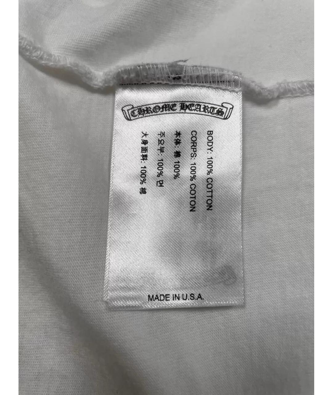 CHROME HEARTS Белая хлопковая футболка, фото 2