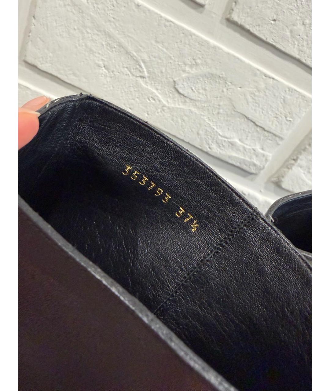 GUCCI Черные кожаные сапоги, фото 6