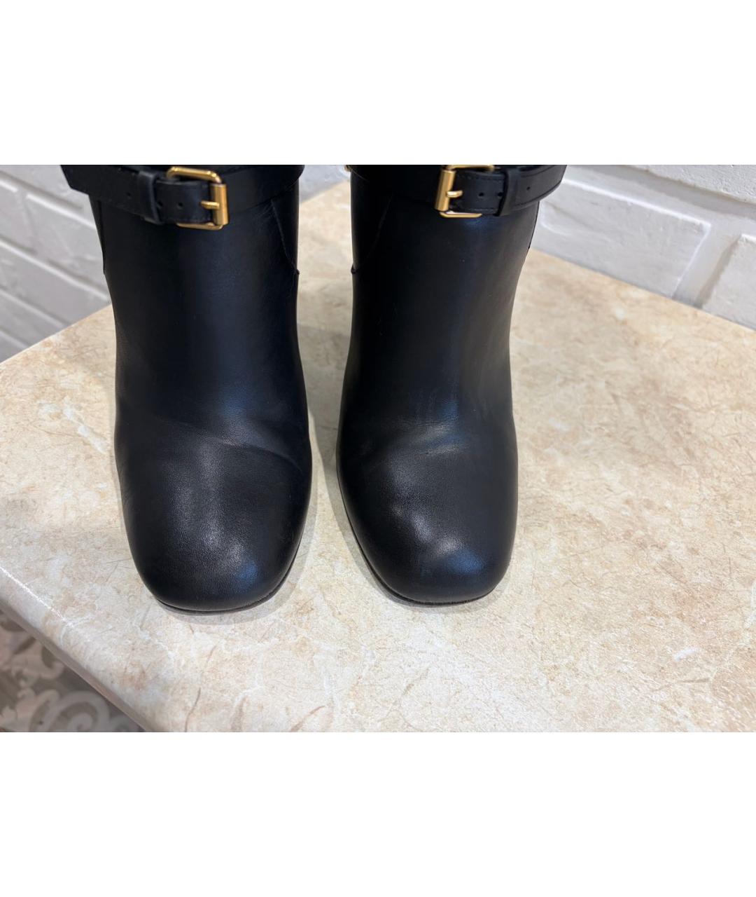 GUCCI Черные кожаные сапоги, фото 3