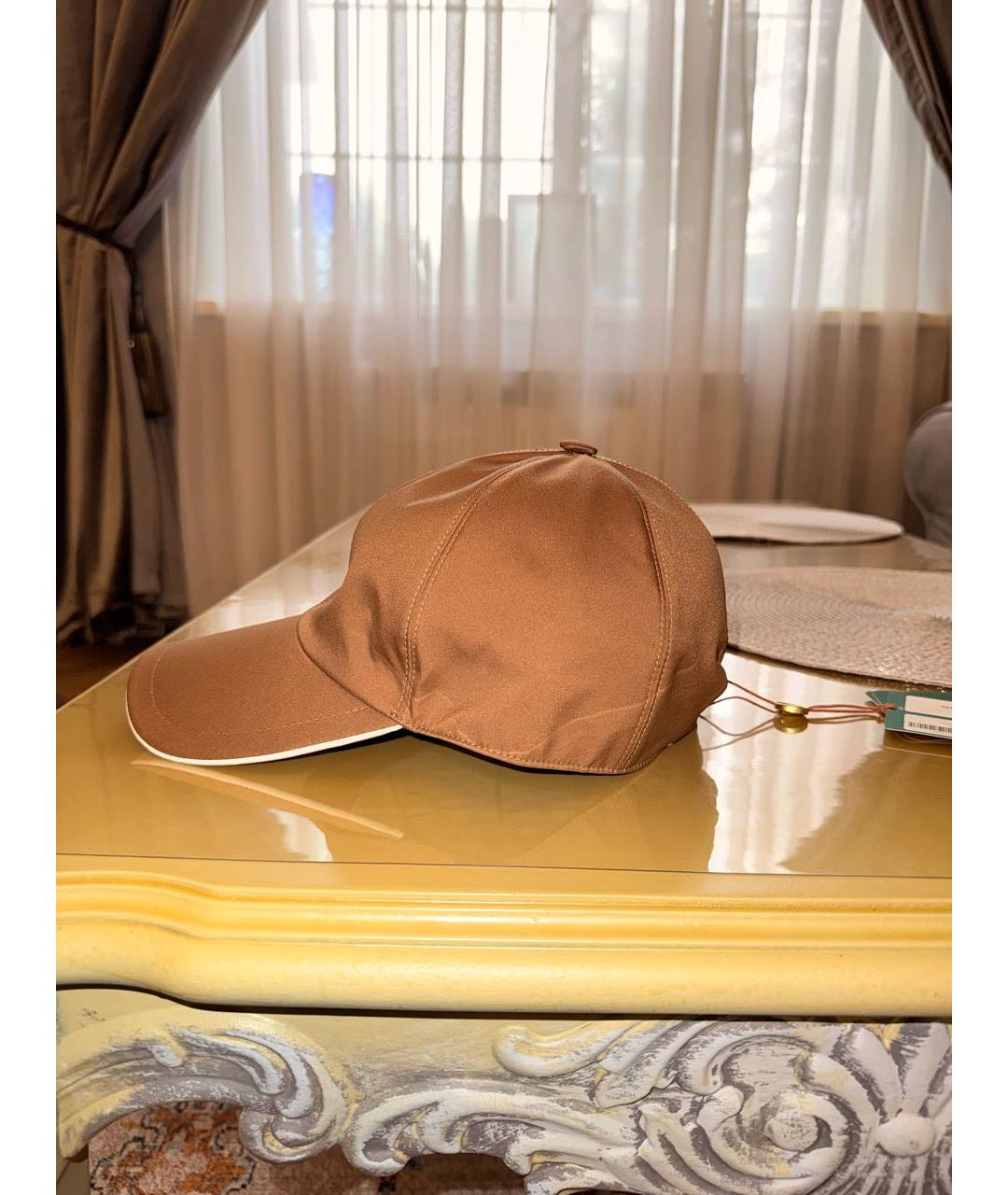 LORO PIANA Коричневая синтетическая кепка/бейсболка, фото 3