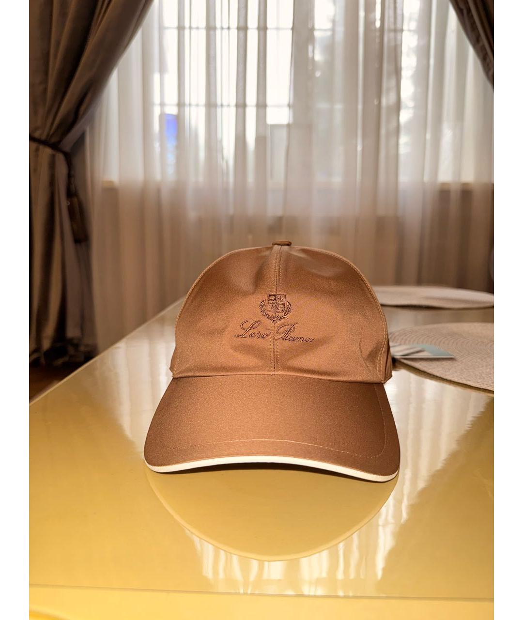 LORO PIANA Коричневая синтетическая кепка/бейсболка, фото 6