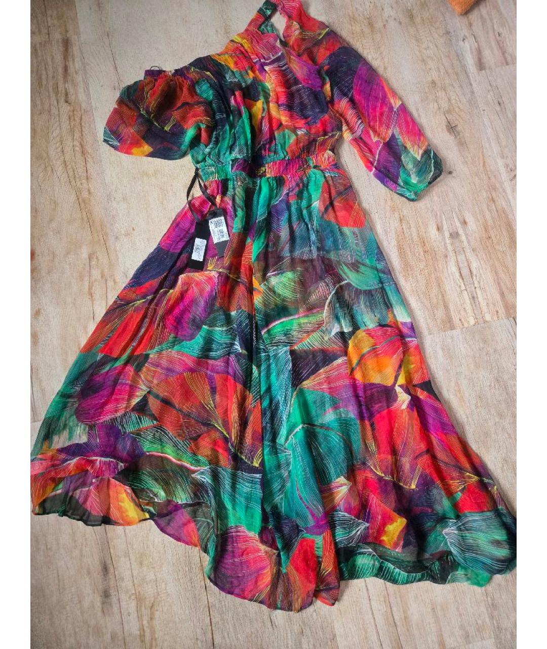 PINKO Мульти вискозное коктейльное платье, фото 5