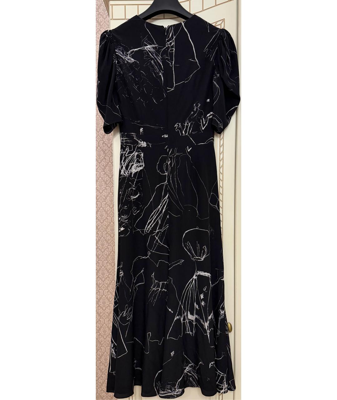 ALEXANDER MCQUEEN Черное шелковое коктейльное платье, фото 2