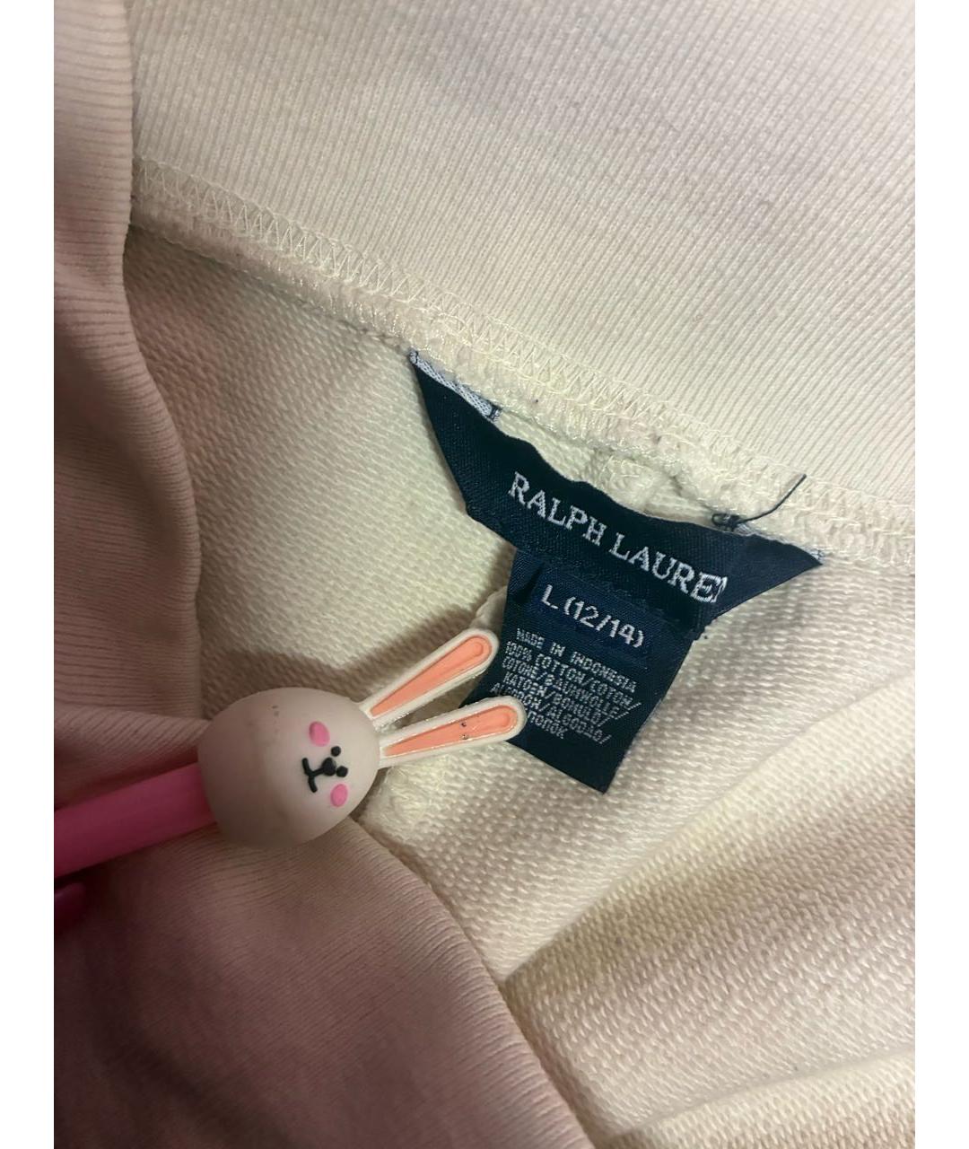 POLO RALPH LAUREN Бежевые хлопко-эластановые спортивные брюки и шорты, фото 4