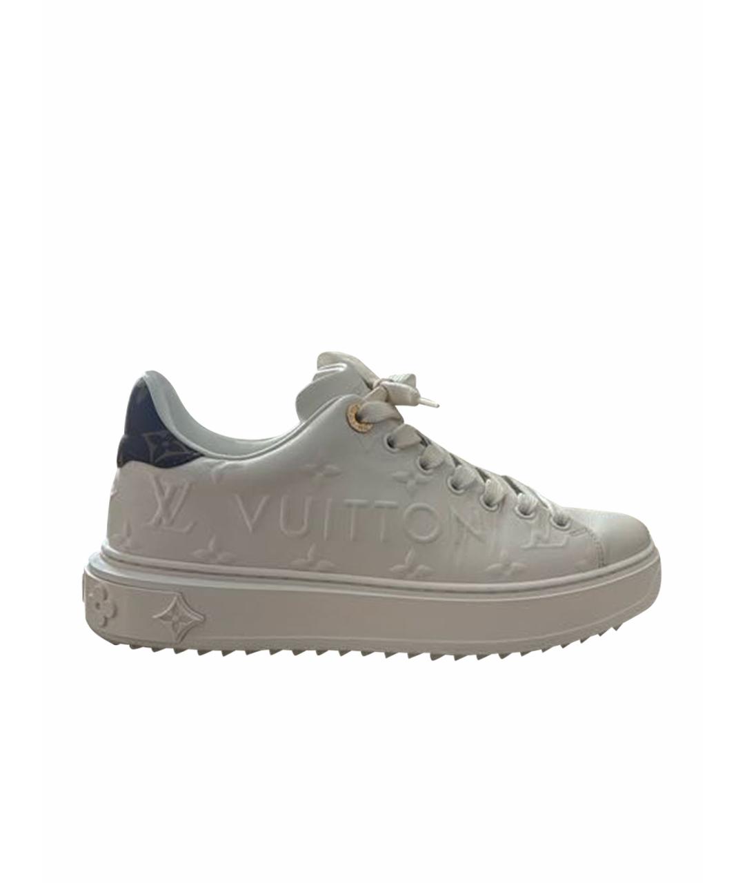 LOUIS VUITTON Белые кожаные кеды, фото 1