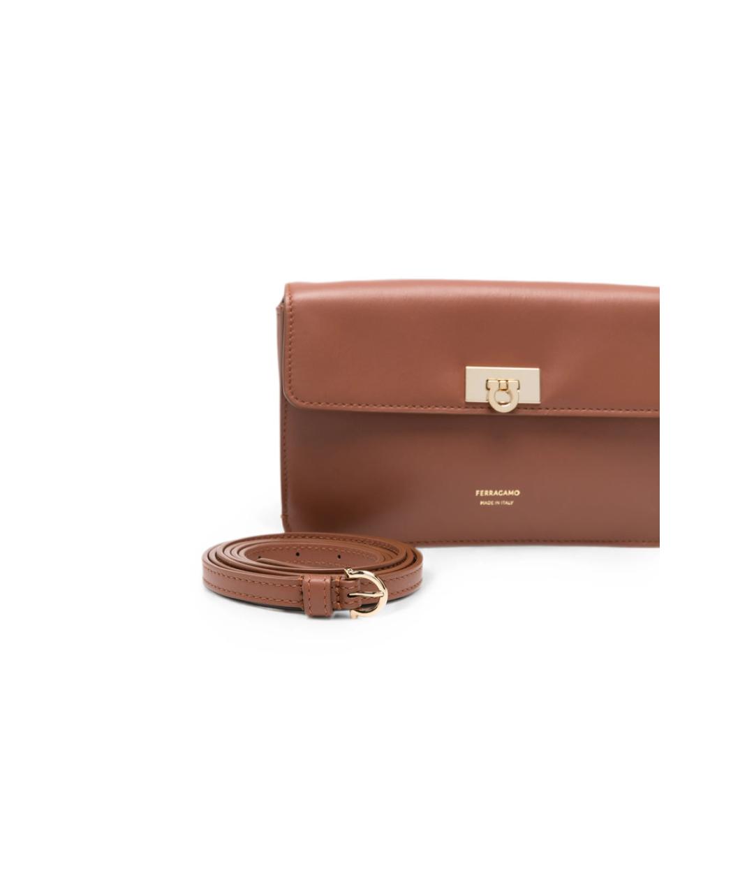 FERRAGAMO Коричневый кошелек, фото 4