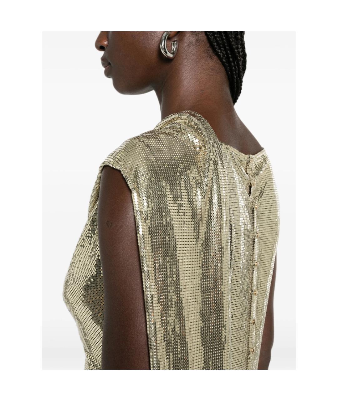 PACO RABANNE Золотое вечернее платье, фото 4