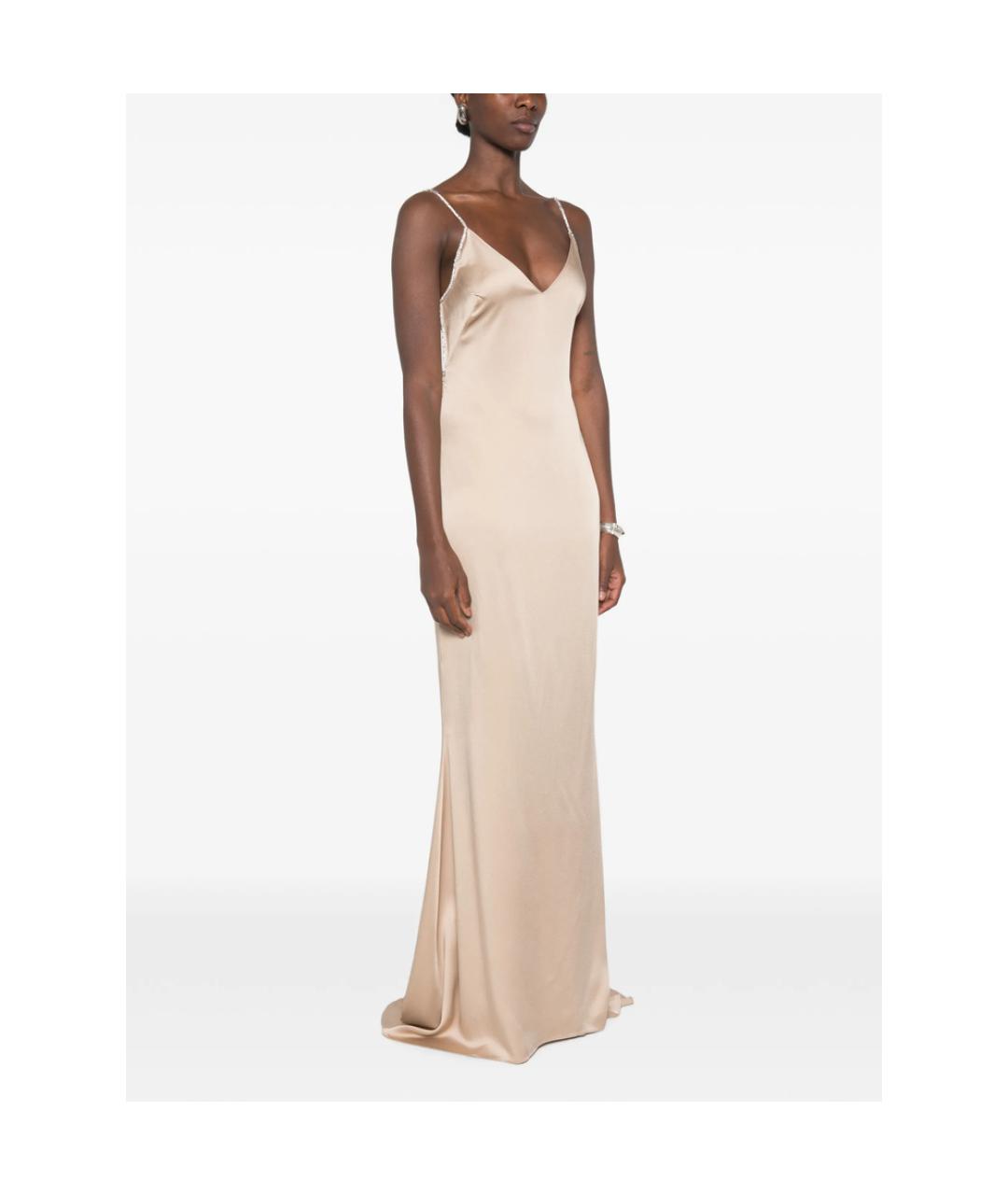 TOM FORD Бежевое шелковое вечернее платье, фото 5