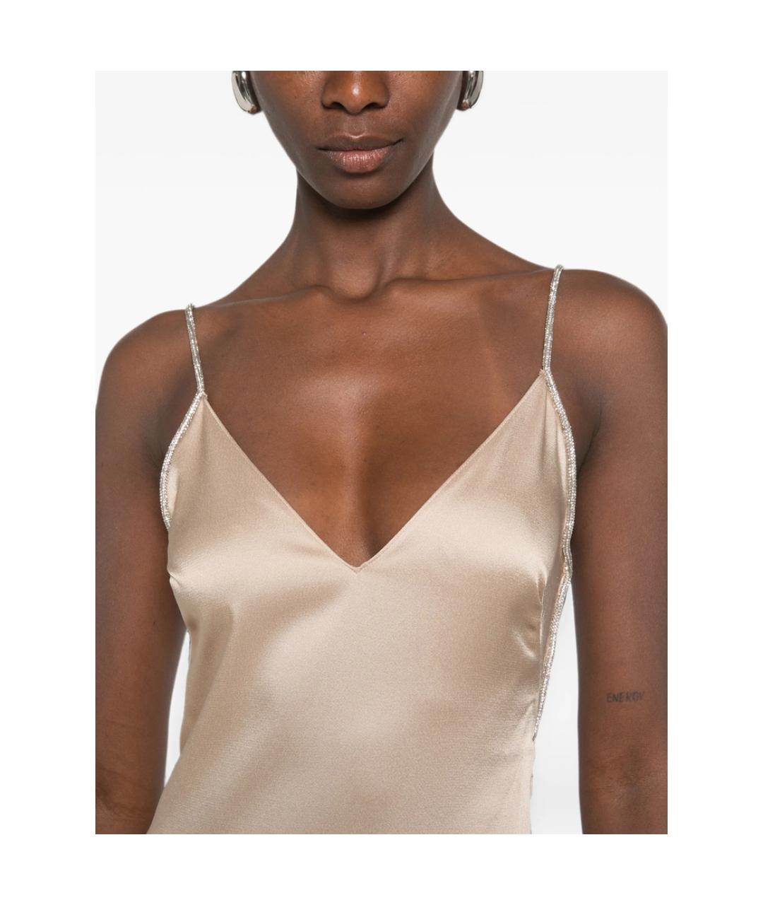 TOM FORD Бежевое шелковое вечернее платье, фото 2