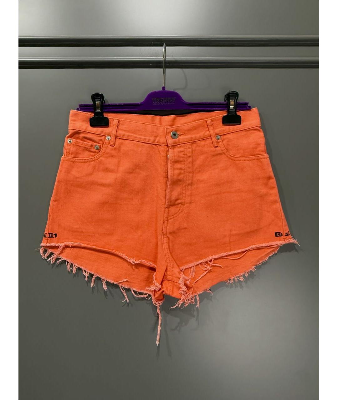 HERON PRESTON Оранжевые хлопковые шорты, фото 6
