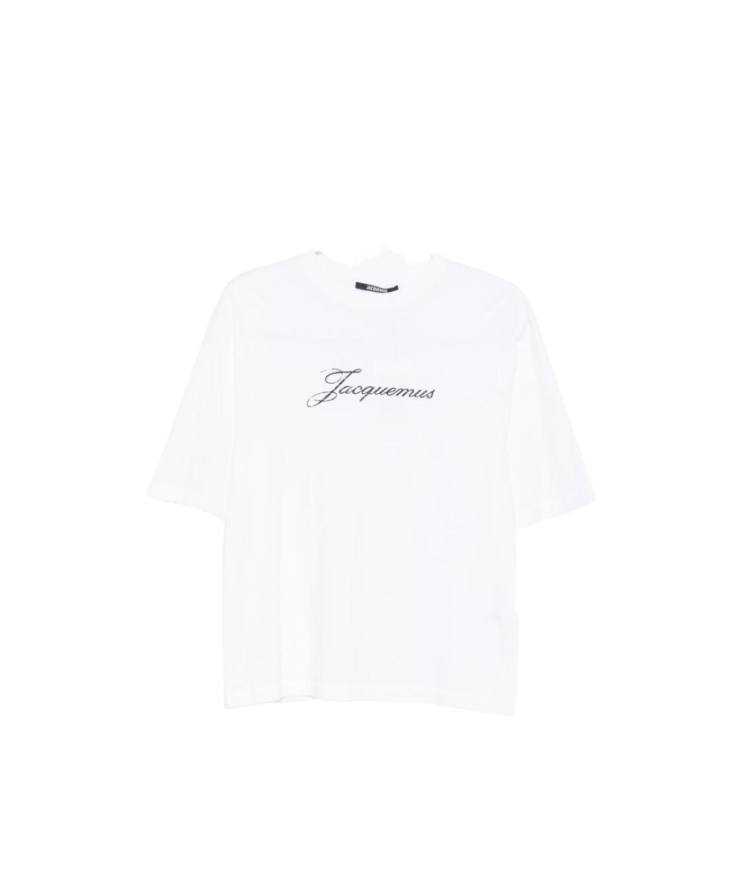 JACQUEMUS Белая хлопковая футболка, фото 1