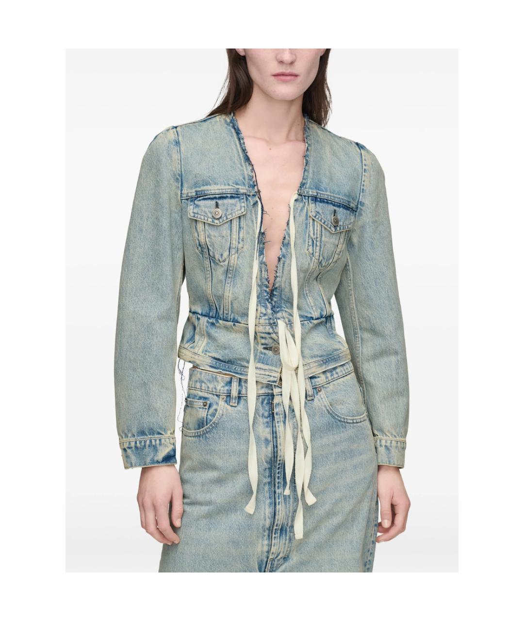 MAISON MARGIELA Синяя хлопковая куртка, фото 4
