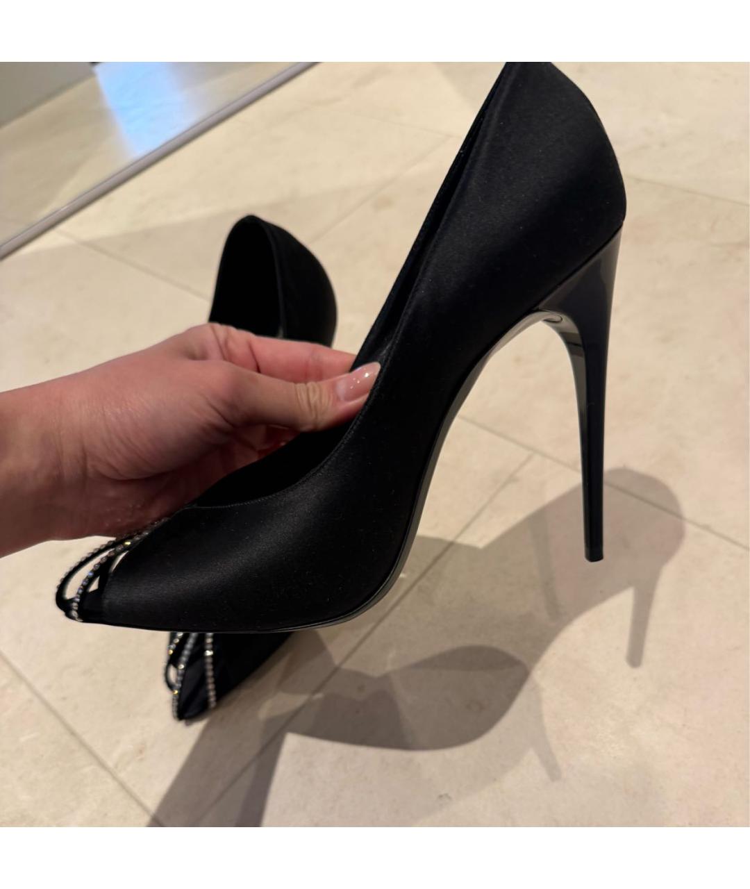 SAINT LAURENT Черные текстильные туфли, фото 4