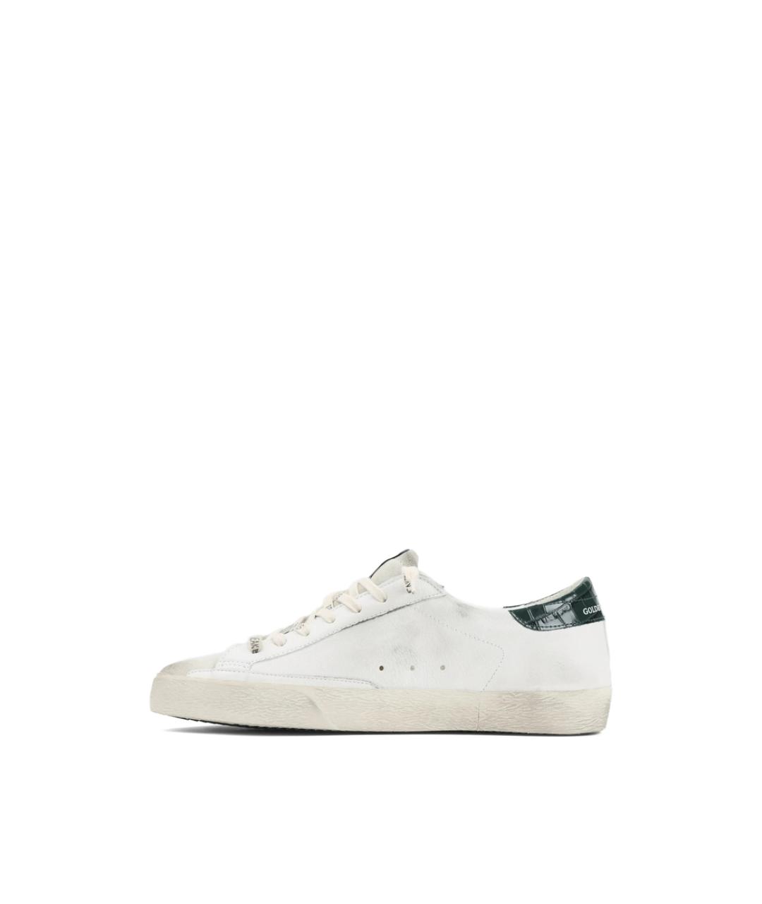 GOLDEN GOOSE Белые кожаные низкие кроссовки / кеды, фото 4