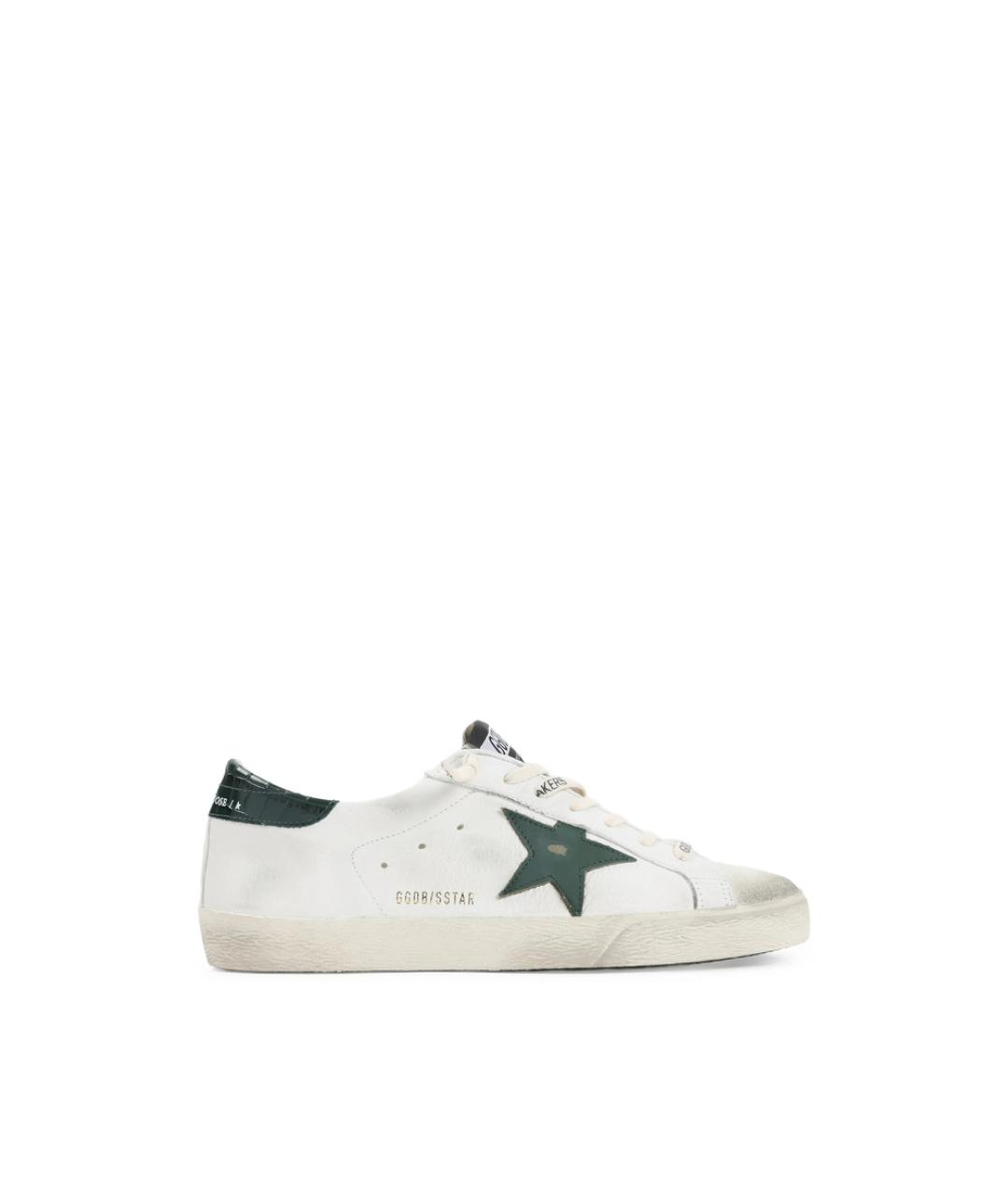 GOLDEN GOOSE Белые кожаные низкие кроссовки / кеды, фото 1
