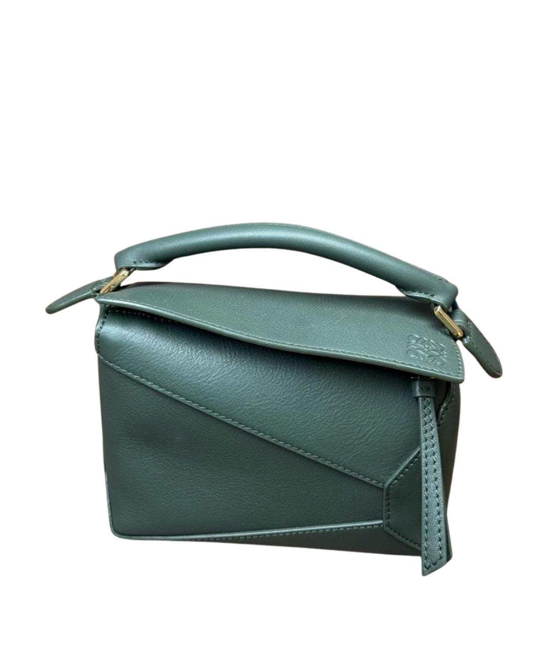 LOEWE Зеленая кожаная сумка через плечо, фото 1