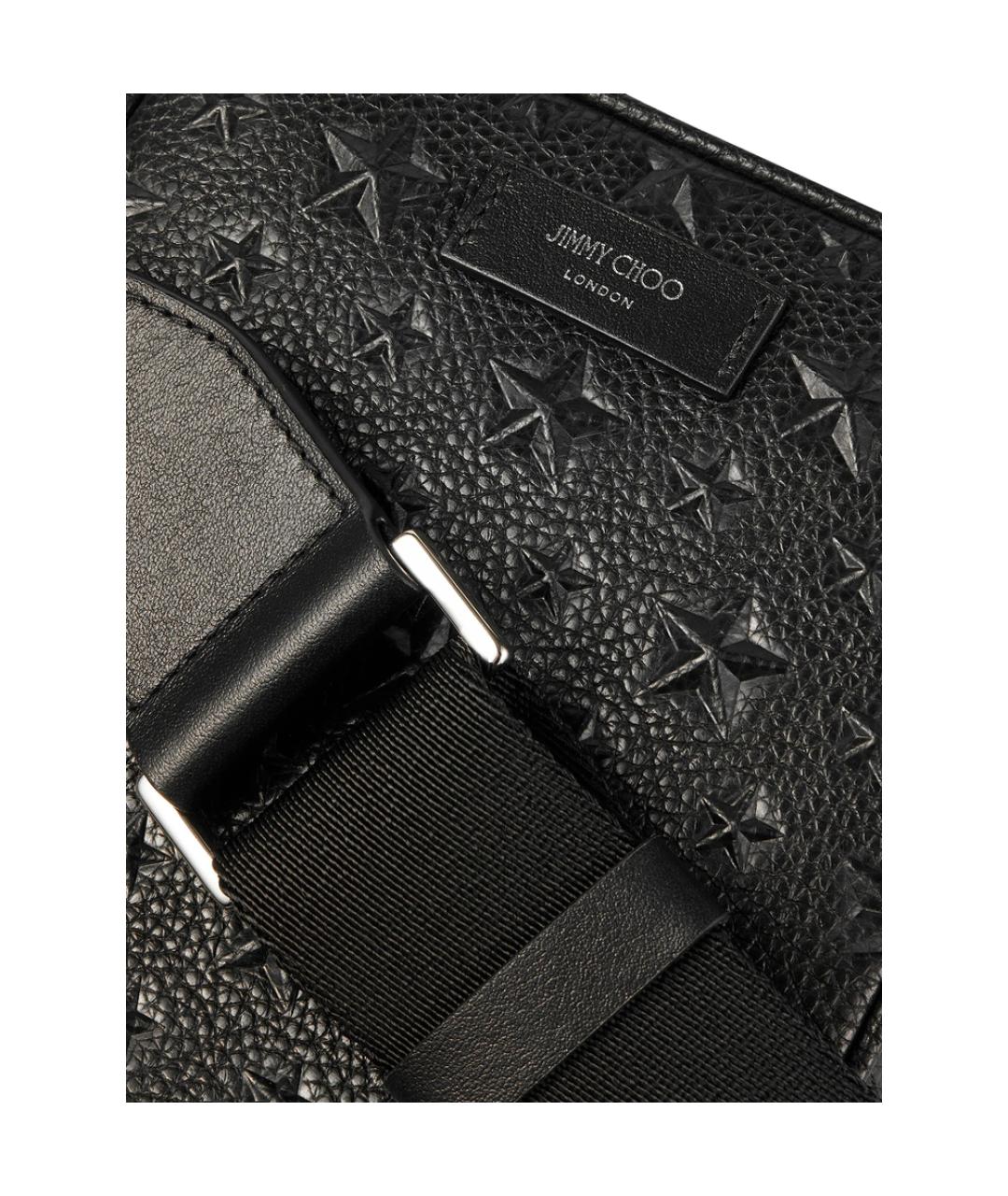 JIMMY CHOO Черная кожаная сумка тоут, фото 4