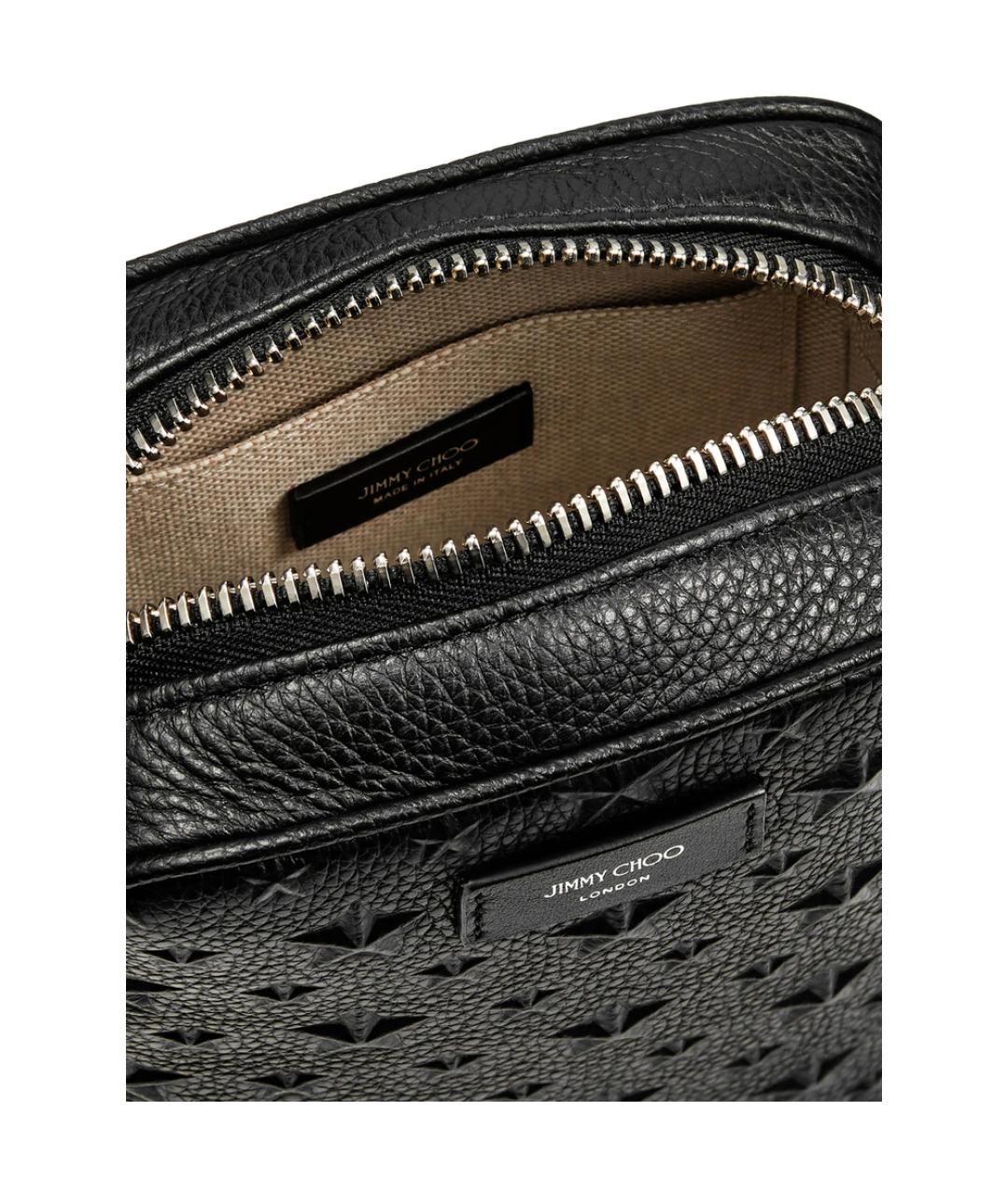 JIMMY CHOO Черная кожаная сумка тоут, фото 2