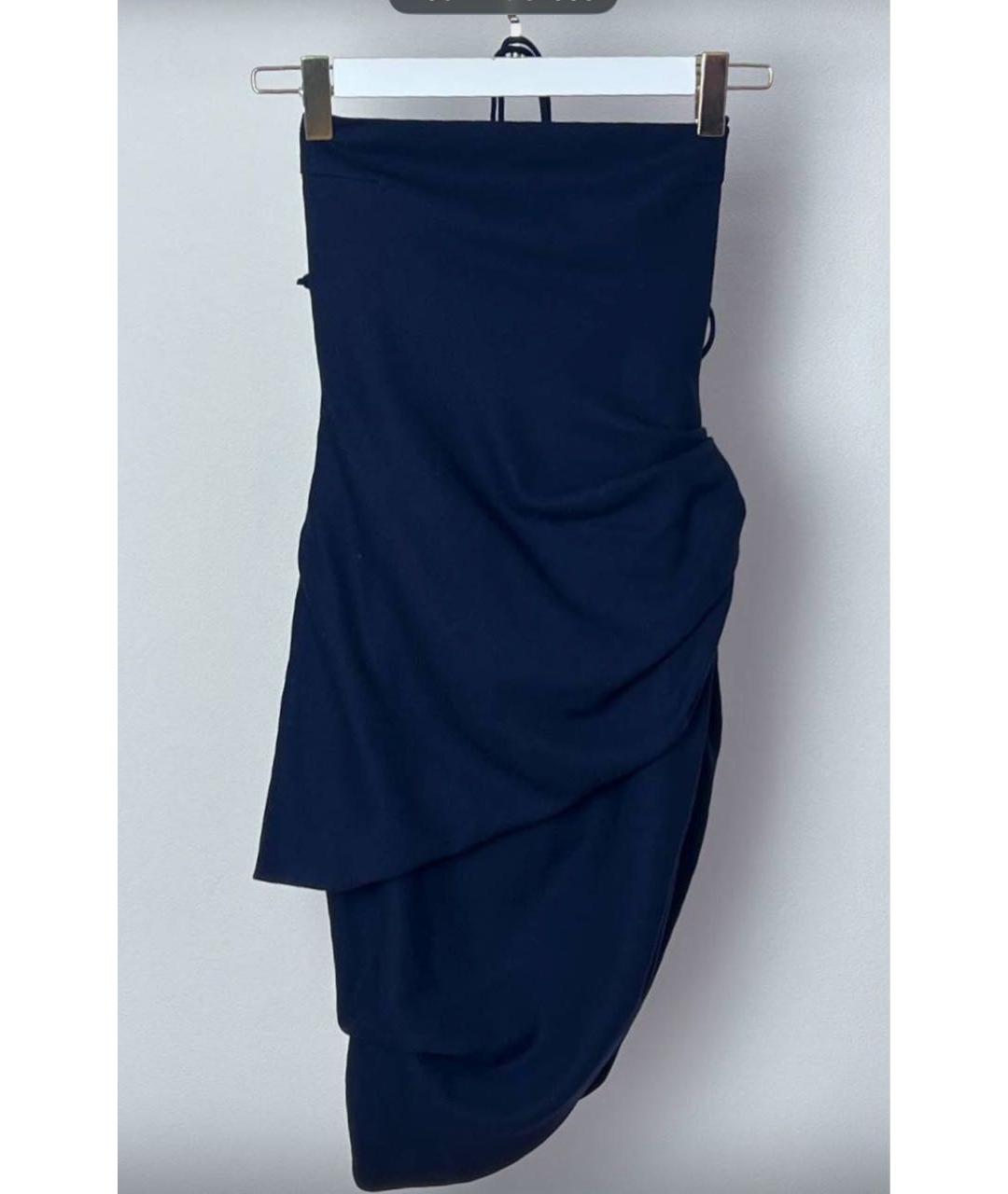 JACQUEMUS Темно-синее коктейльное платье, фото 5
