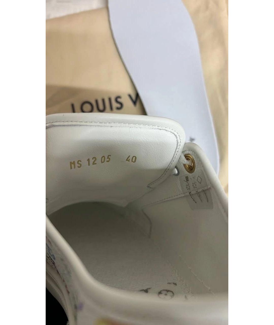 LOUIS VUITTON Белые кожаные кеды, фото 6
