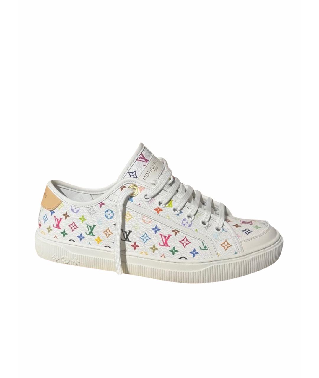 LOUIS VUITTON Белые кожаные кеды, фото 1