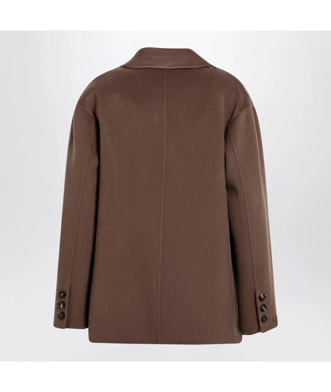 'S MAX MARA Коричневое шерстяное пальто, фото 2