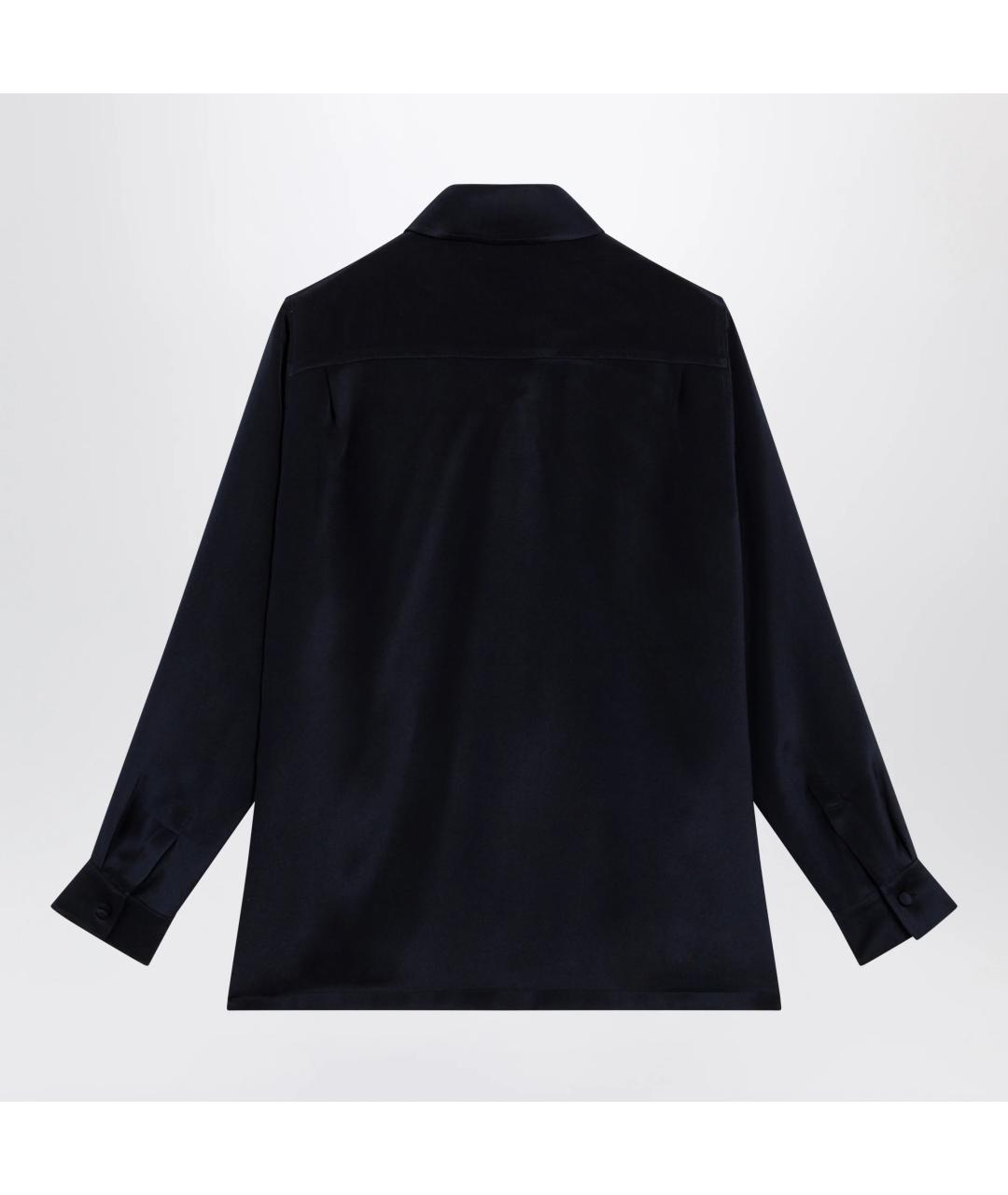 MAX MARA Синяя шелковая рубашка, фото 2