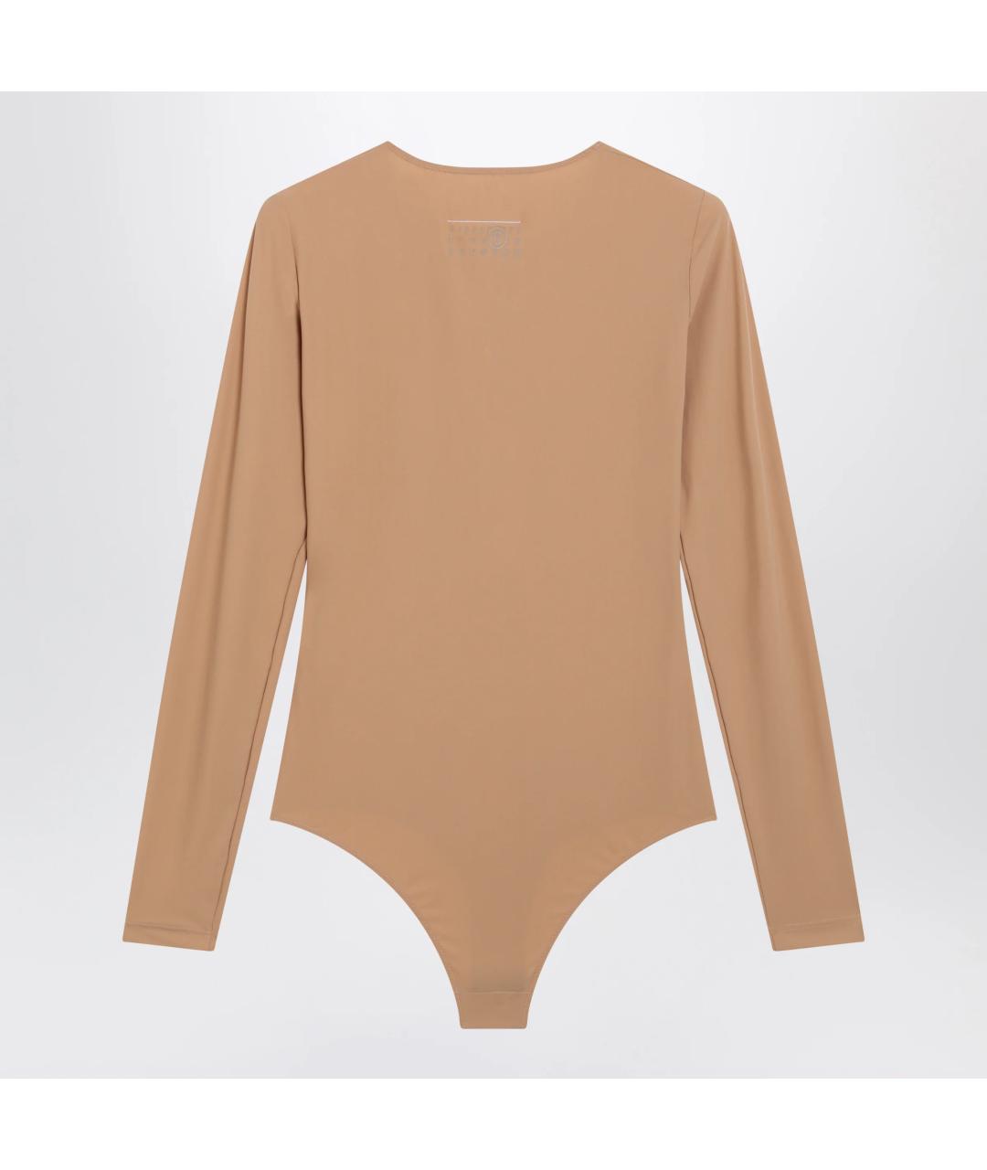 MM6 MAISON MARGIELA Бежевое полиамидовое боди, фото 2