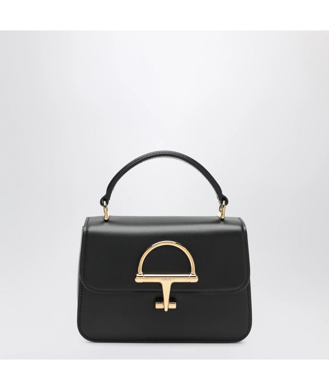 GUCCI Черная кожаная сумка через плечо, фото 3