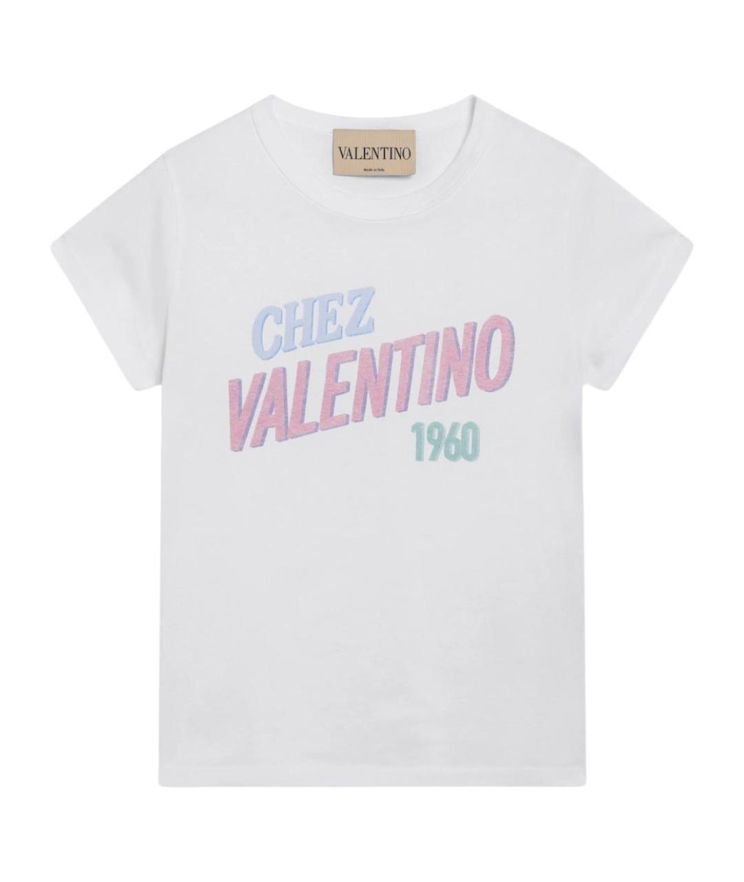VALENTINO Белая хлопковая футболка, фото 1