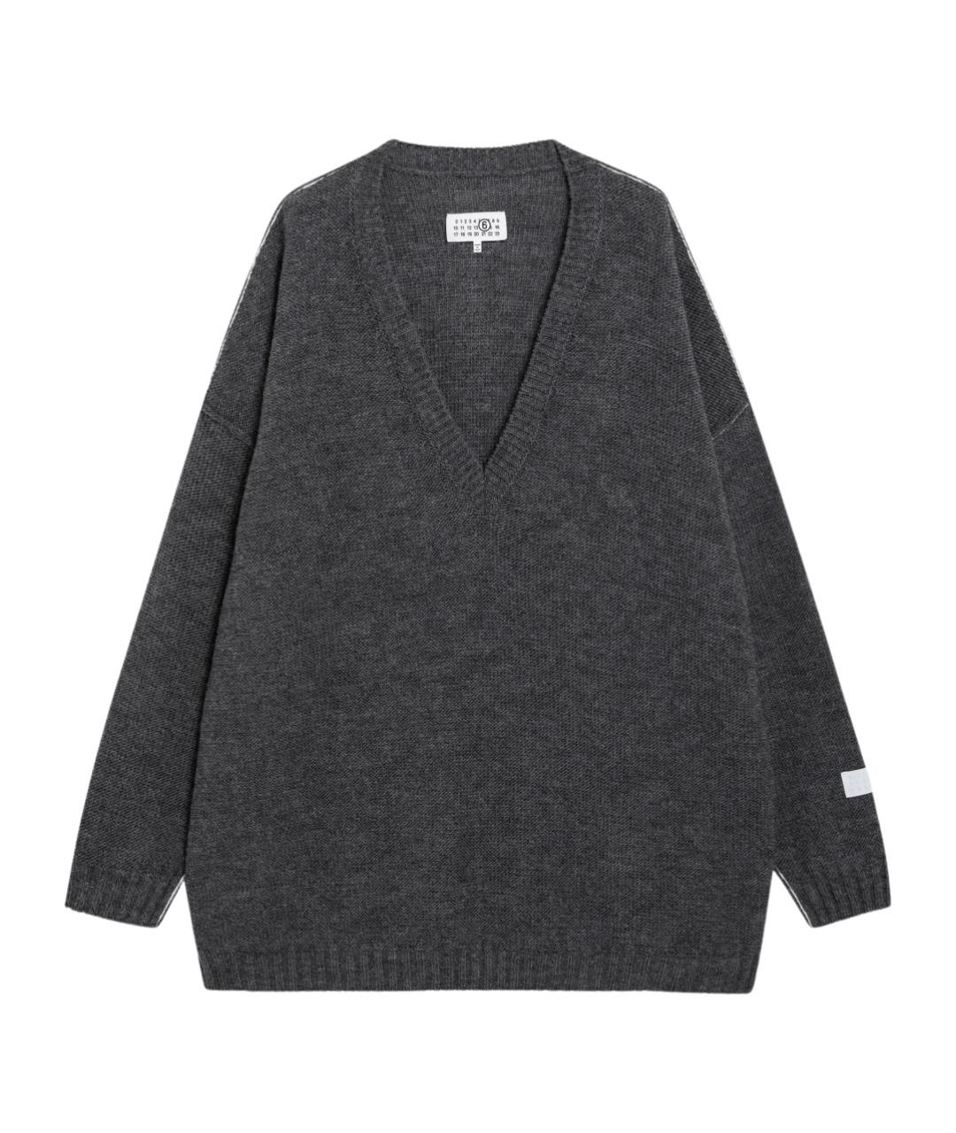 MM6 MAISON MARGIELA Серый шерстяной джемпер / свитер, фото 1
