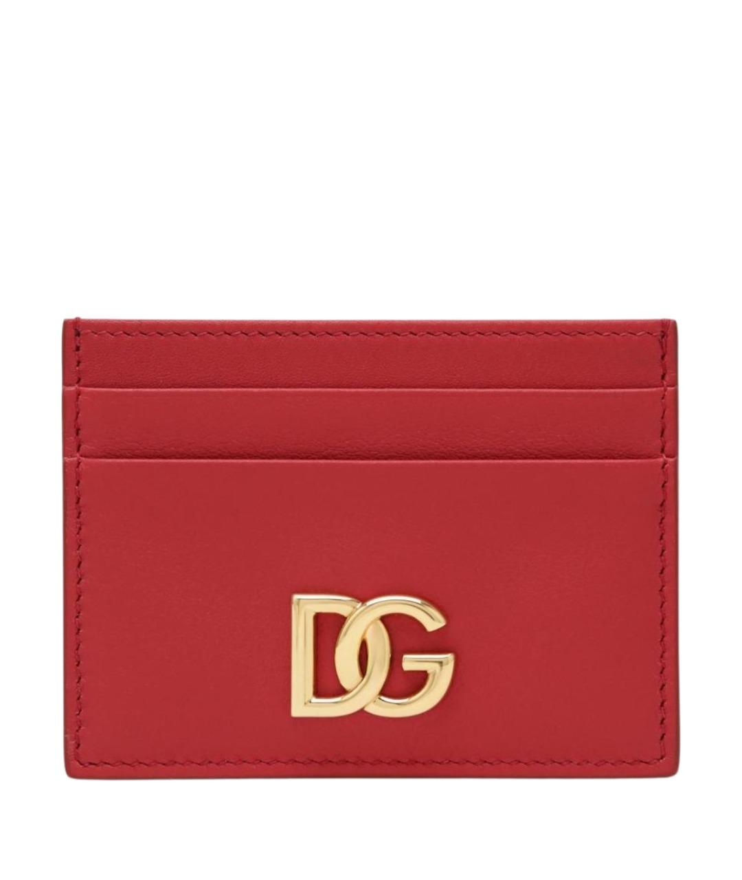 DOLCE&GABBANA Красный кожаный кардхолдер, фото 1