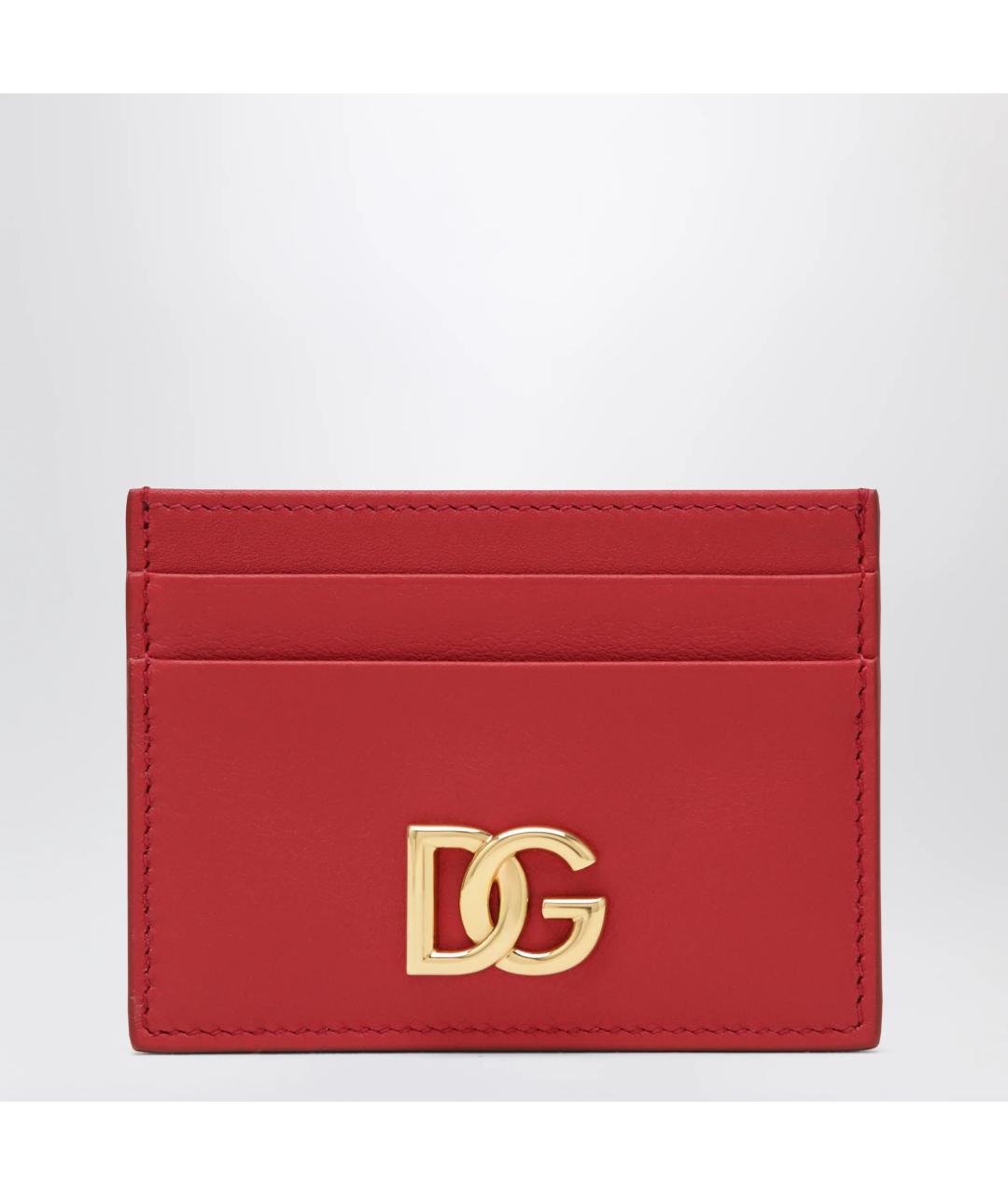 DOLCE&GABBANA Красный кожаный кардхолдер, фото 3