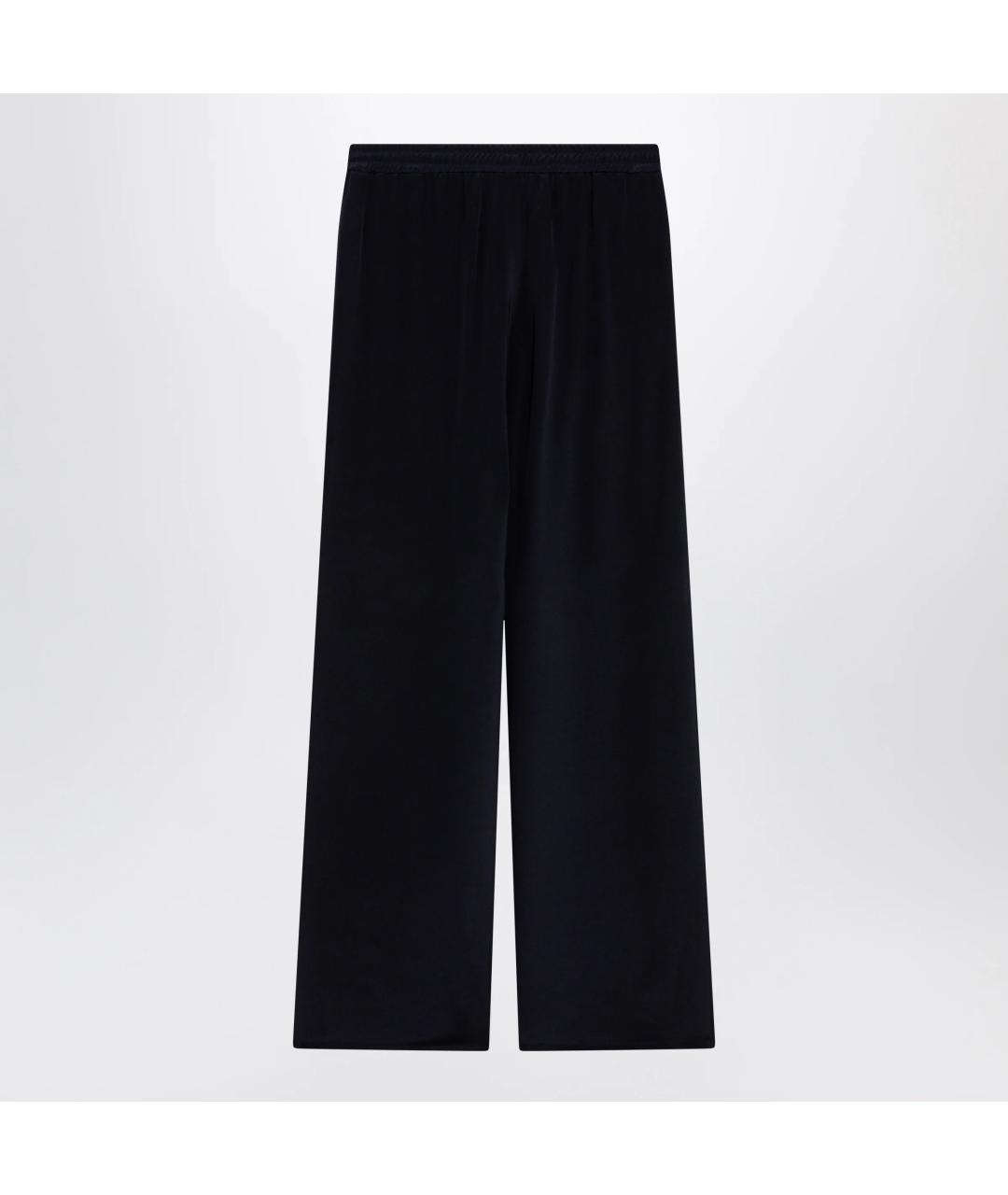 MAX MARA Синие шелковые прямые брюки, фото 2