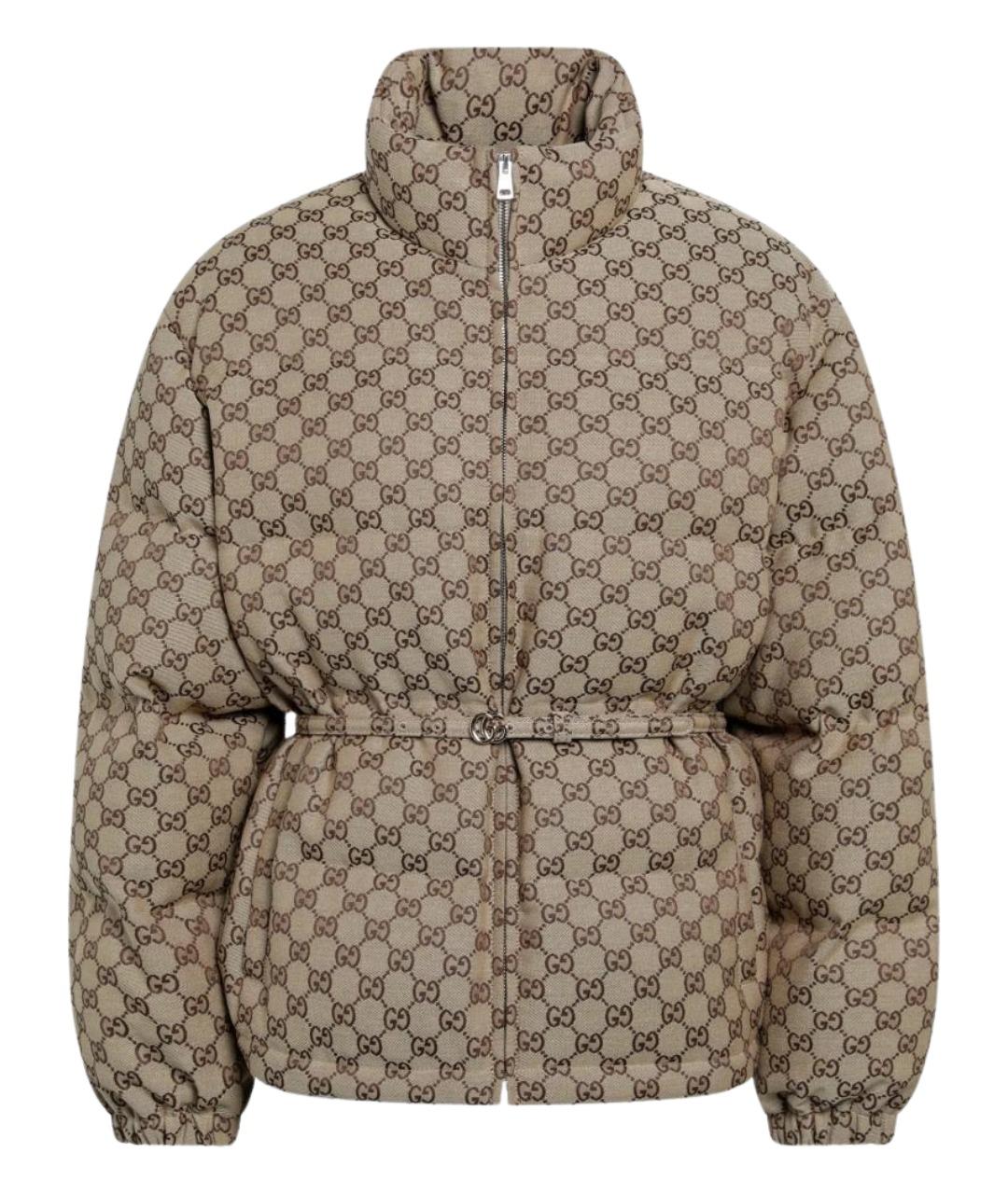 GUCCI Коричневая хлопковая куртка, фото 1