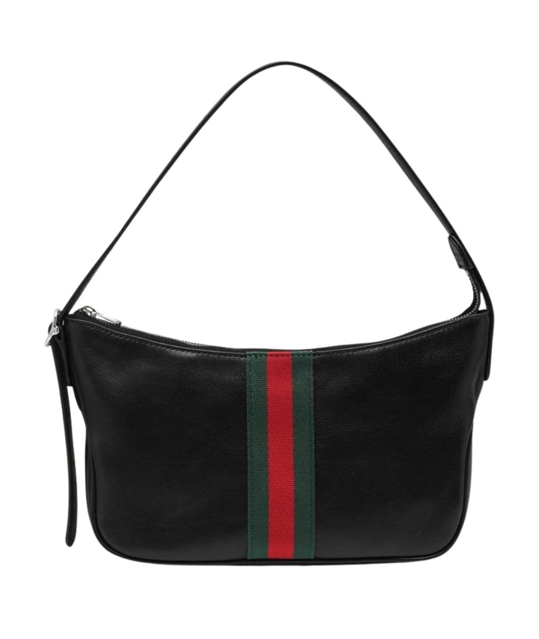 GUCCI Черная кожаная сумка на плечо, фото 1