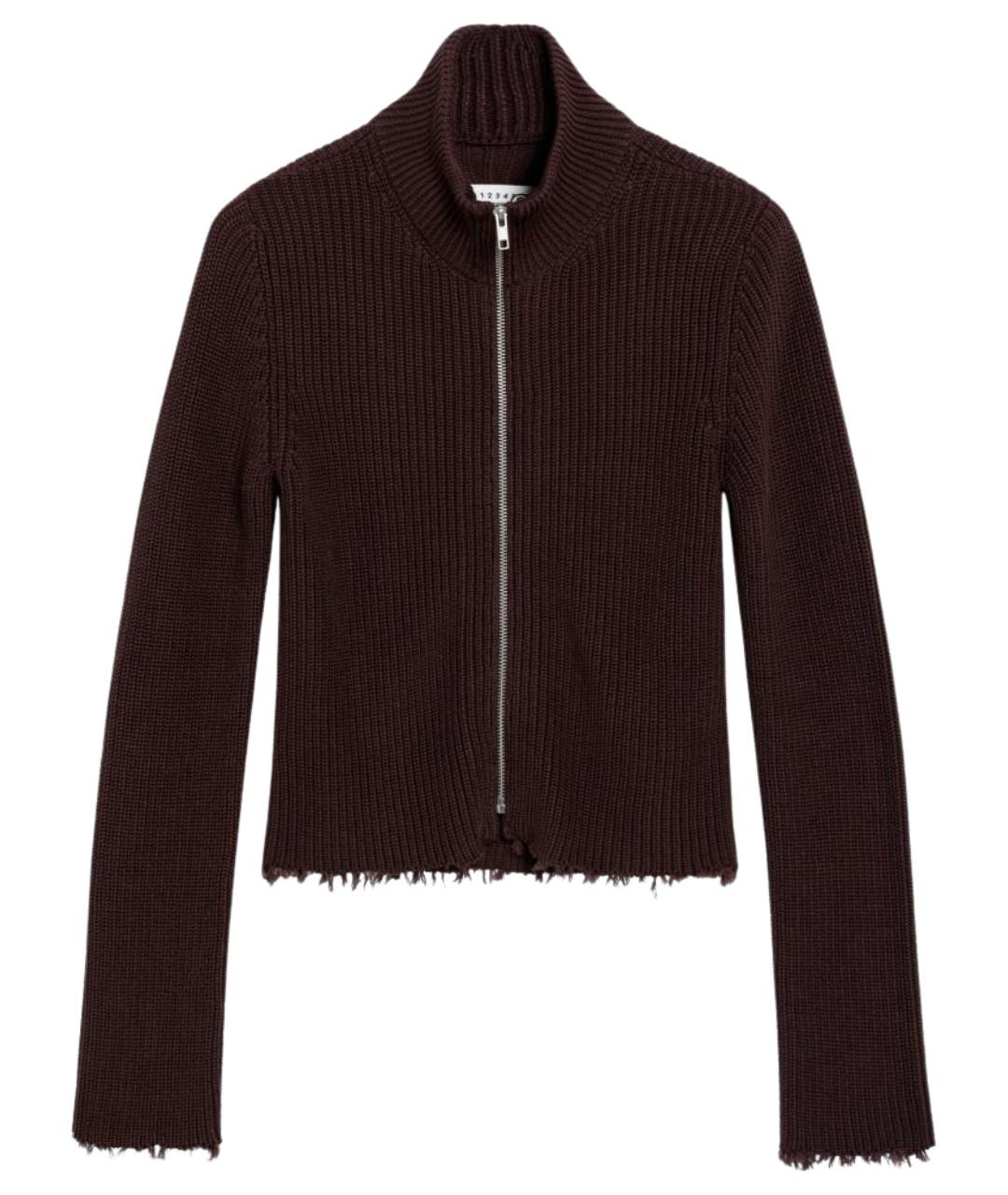 MM6 MAISON MARGIELA Коричневый хлопковый кардиган, фото 1