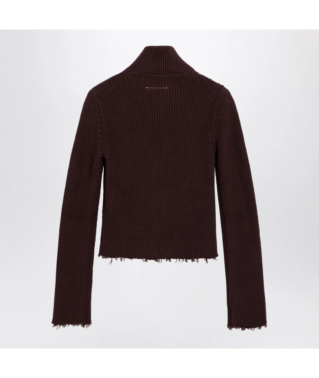 MM6 MAISON MARGIELA Коричневый хлопковый кардиган, фото 2
