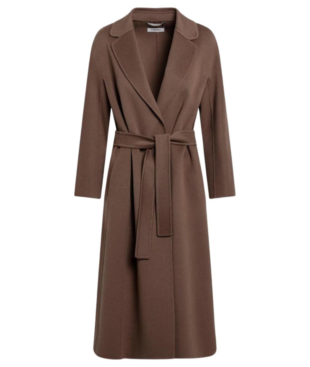 'S MAX MARA Коричневое шерстяное пальто, фото 1