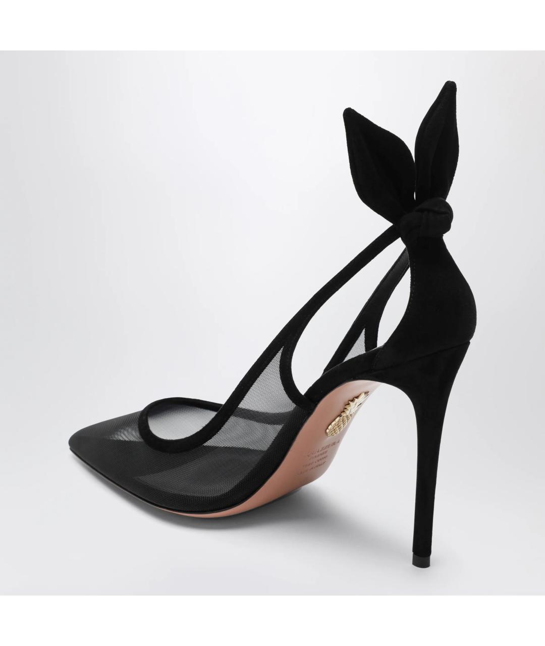 AQUAZZURA Черные синтетические туфли, фото 2