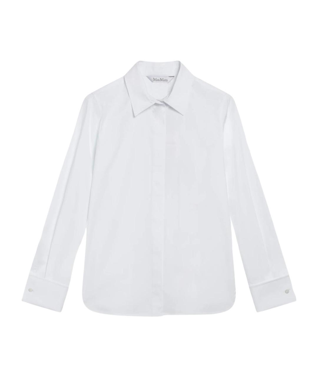 MAX MARA Белая хлопковая рубашка, фото 1