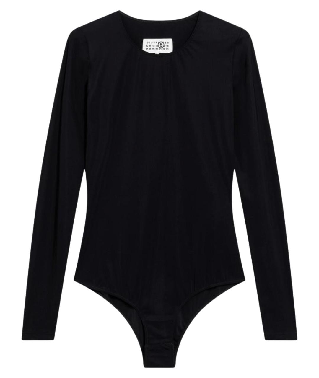 MM6 MAISON MARGIELA Черное полиамидовое боди, фото 1