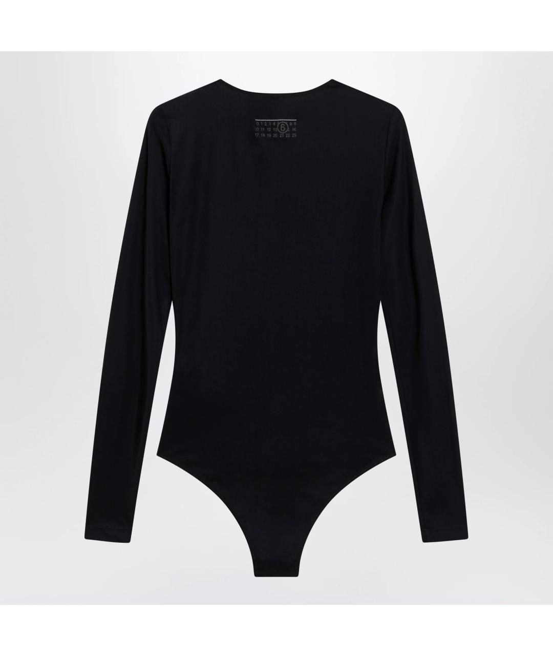 MM6 MAISON MARGIELA Черное полиамидовое боди, фото 2