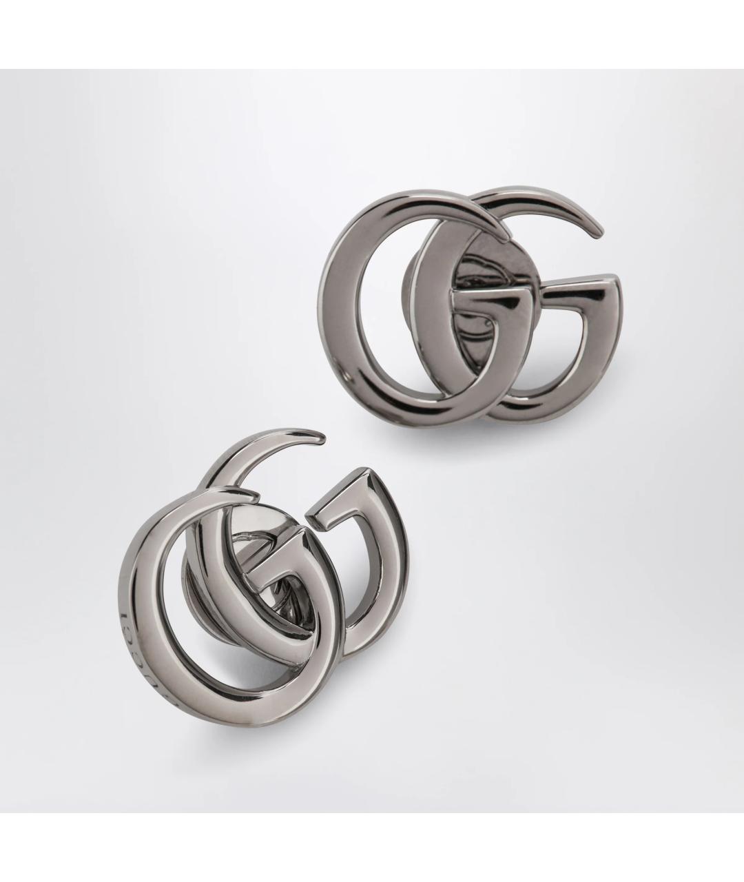 GUCCI Серебряные металлические серьги, фото 2