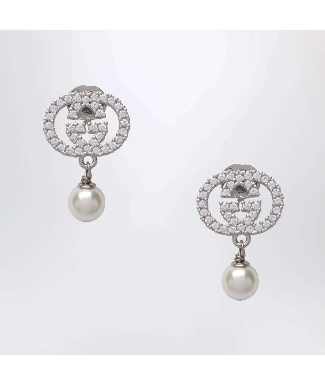 GUCCI Серебряные металлические серьги, фото 3