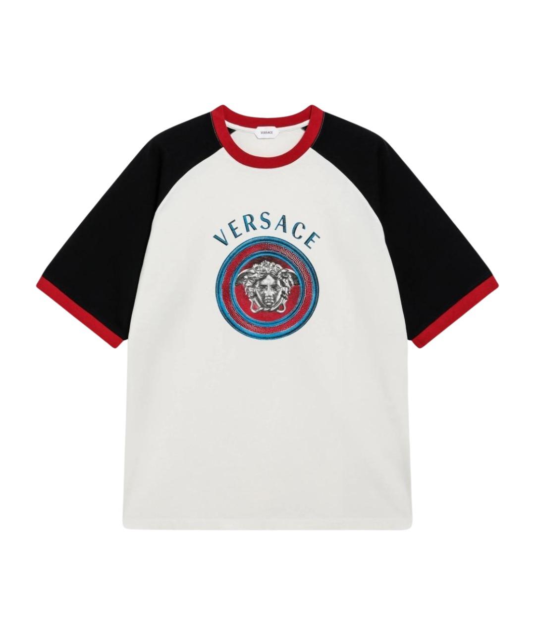 VERSACE Мульти хлопковая футболка, фото 2