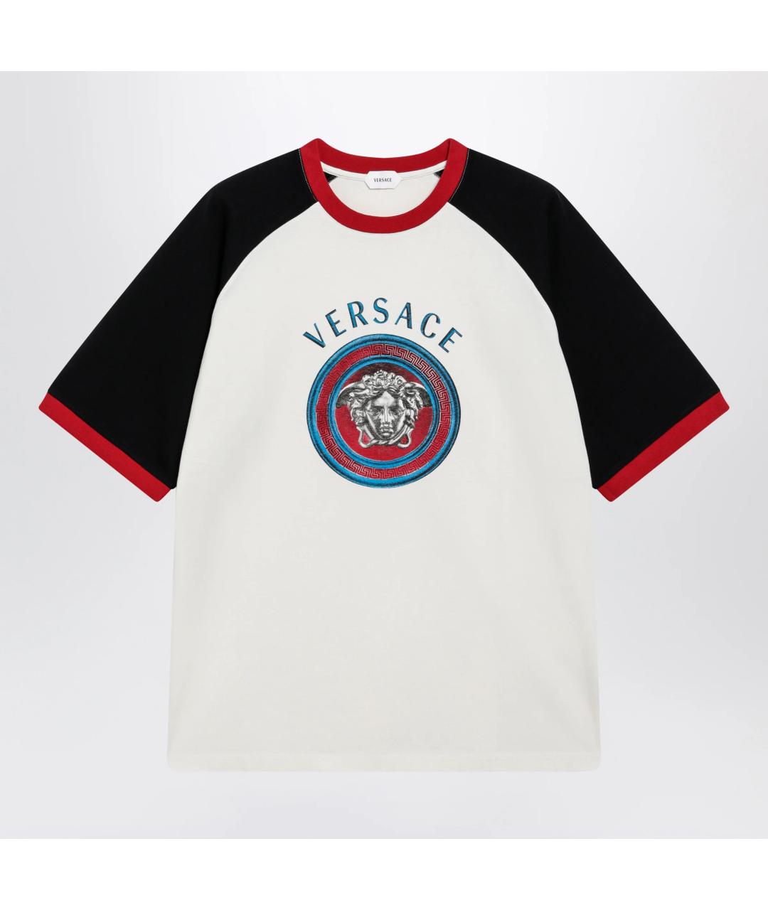 VERSACE Мульти хлопковая футболка, фото 3