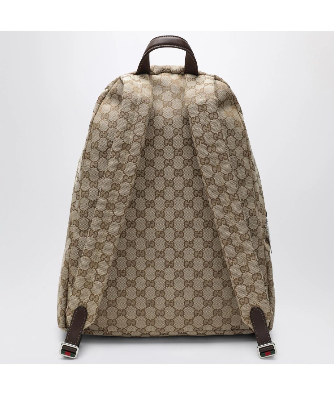 GUCCI Бежевый тканевый рюкзак, фото 2