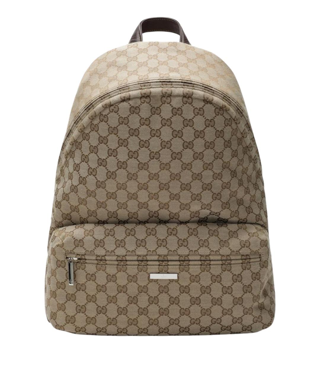GUCCI Бежевый тканевый рюкзак, фото 1